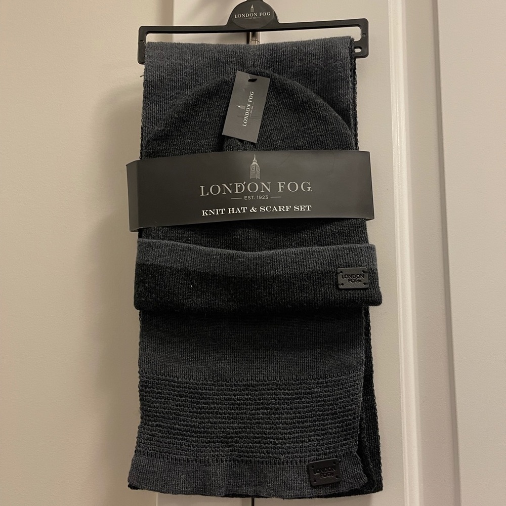 Knit hat & scarf set for men